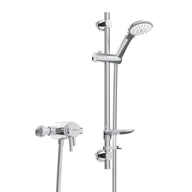 Bristan Prism Exposed Concentric Shower Valve with Adjustable Riser Kit, alternate view 3