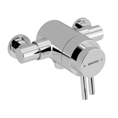 Bristan Chrome Prism Exposed Concentric Shower Valve Only | | Brass | 158Mm X 140Mm X 130Mm