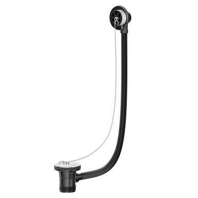 Wholesale Domestic Silver Polished Chrome Bath Waste And Overflow With Brass Plug And Ball Chain | | 70Mm X 580Mm X 70Mm