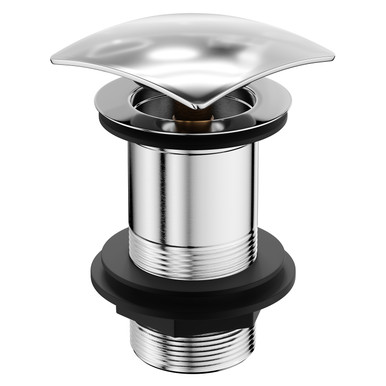 Wholesale Domestic Silver Polished Chrome Square Cap Unslotted Click Clack Basin Waste | | Brass | 62Mm X 102Mm X 62Mm