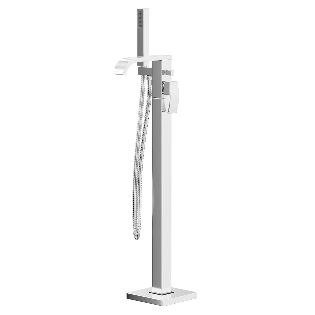 Flow Polished Freestanding Bath Shower Mixer Tap
