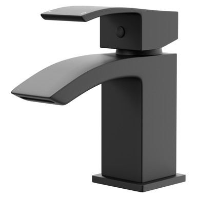 Colore Matt Black Square Mono Basin Mixer Tap | | Brass | 45Mm X 140Mm X 145.5Mm