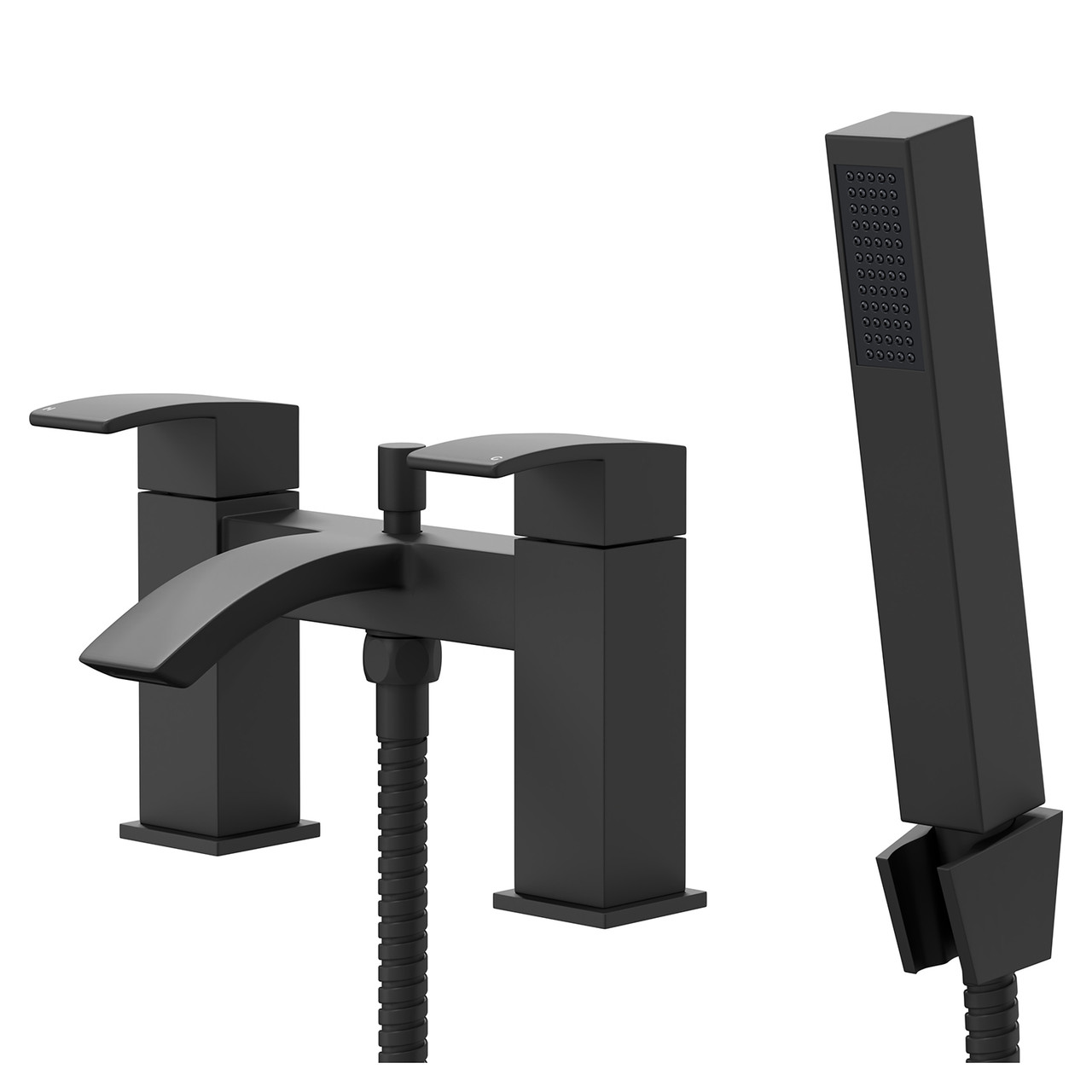 Colore Square Bath Shower Mixer Tap with Shower Kit