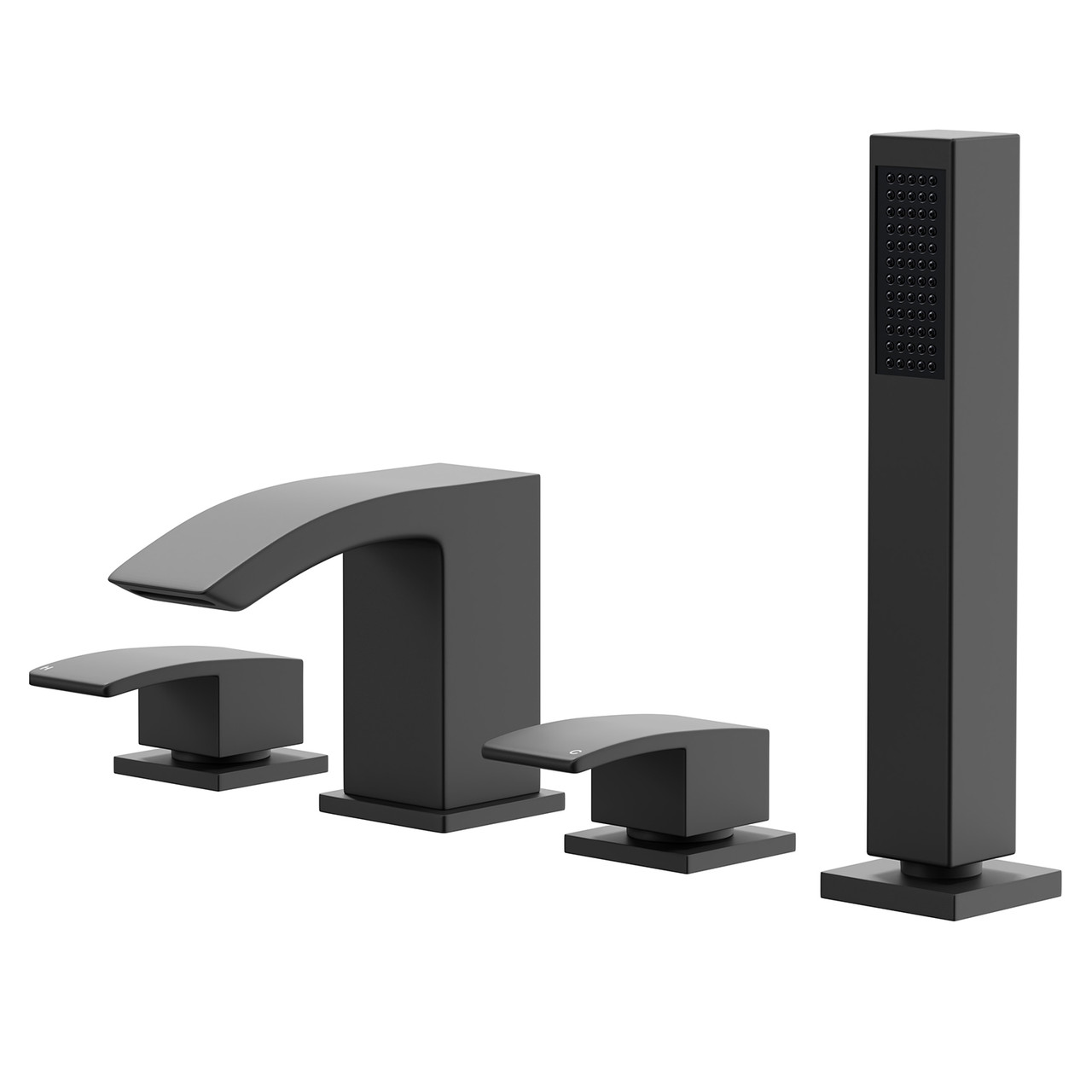 Colore Square 4 Hole Bath Shower Mixer Tap