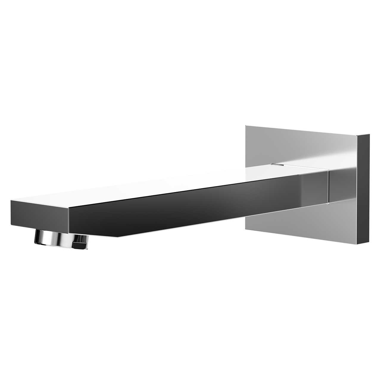 Polished Wall Mounted Square Narrow Bath Spout