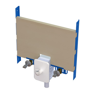 Wholeseal White Wetroom Basin And Furniture Wall Frame With Trap | | Galvanised Steel/Plywood | 500Mm X 500Mm X 80Mm
