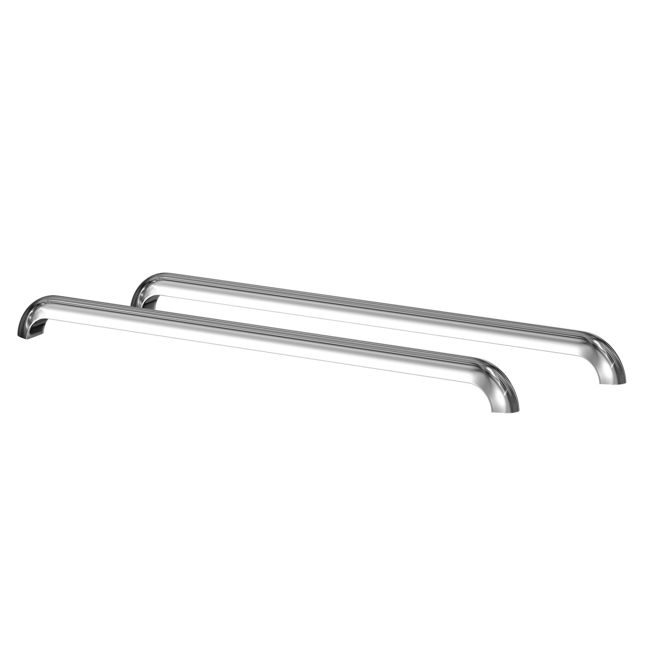 Pair of Compact Polished Bath Hand Grips
