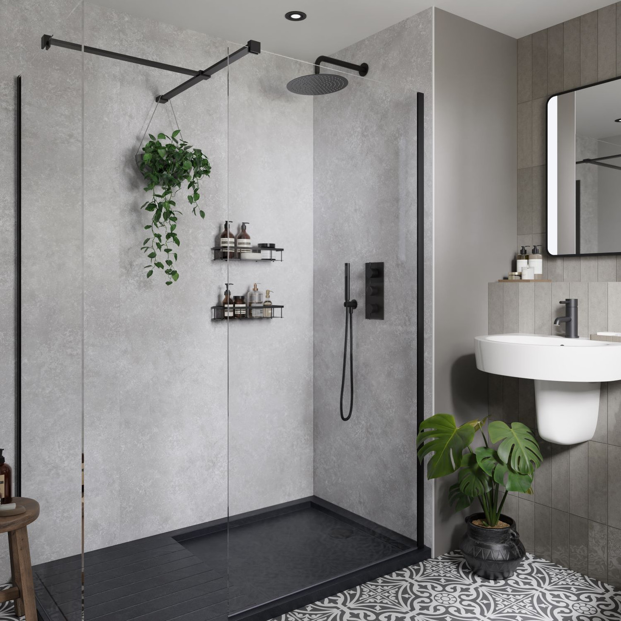 WholePanel 10mm Concrete Grey Wall Panel