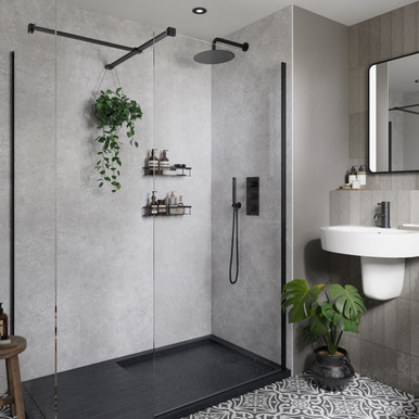 Wholepanel Grey 10Mm Concrete Wall Panel | Pvc | 1000Mm X 2400Mm