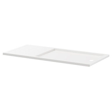 Wholesale Domestic White Pearlstone Rectangular Walk In Shower Tray | | Acrylic/Stone Resin | 1700Mm X 800Mm X 40Mm