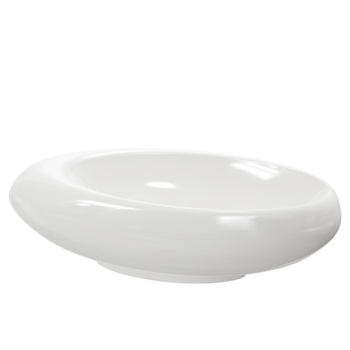 Wholesale Domestic White Santana Oval Countertop Basin | | Ceramic | 490Mm X 310Mm