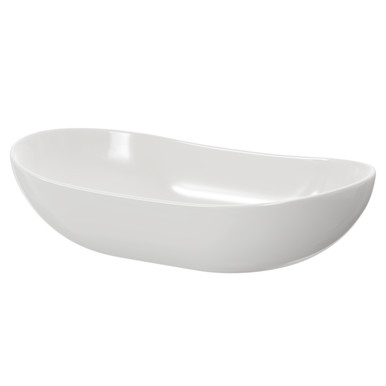 Wholesale Domestic White Tavira Oval Countertop Basin | | Ceramic | 615Mm X 355Mm