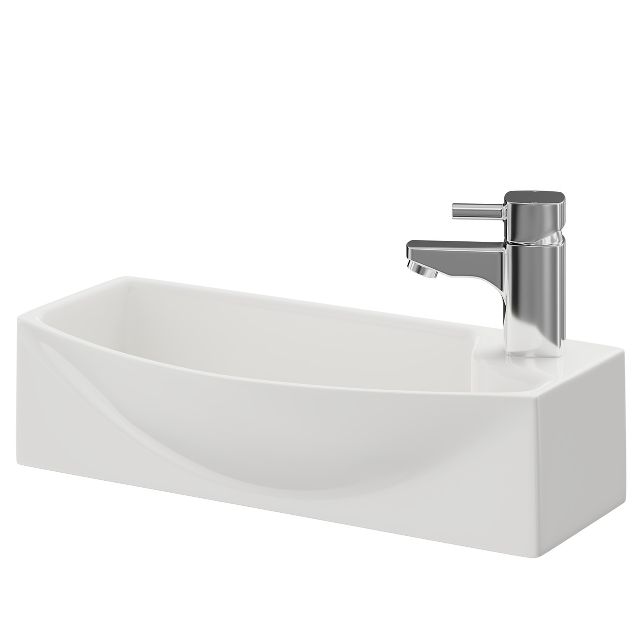 Sintra Left Hand Wall Hung Basin with 1 Tap Hole