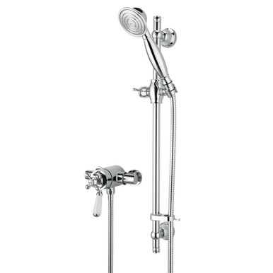 Bristan Regency 2 Thermostatic Surface Mounted Shower Valve with Adjustable Riser, alternate view 3