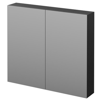 Napoli Nero Oak Wall Mounted Mirrored Cabinet | | Glass/Mdf | 800Mm