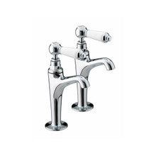 Bristan Renaissance High Neck Kitchen Sink Pillar Taps, alternate view 2