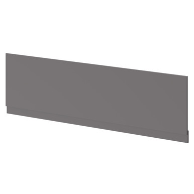 Oslo Gloss Grey Napoli Front Bath Panel With Plinth | | Mdf | 1800Mm