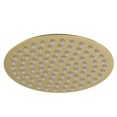 Colore Brushed Brass Round Thin Fixed Shower Head | | Stainless Steel | 200Mm