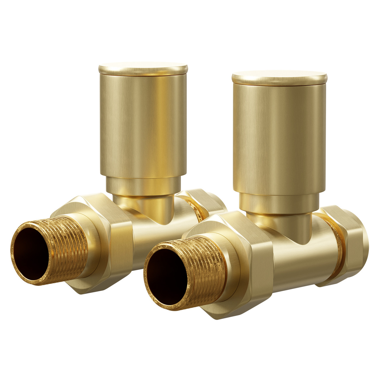 Colore Round Straight Radiator Valves