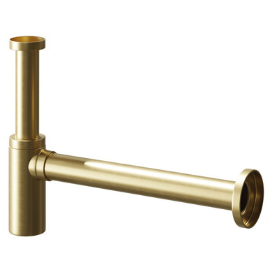 Colore Brushed Brass Round Basin Bottle Trap | | Metal | 330Mm X 171Mm