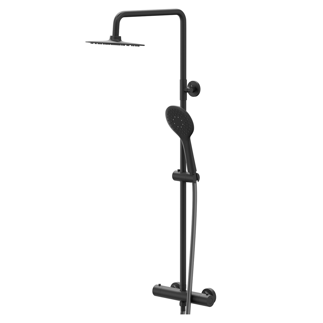 Colore Round Thermostatic Rigid Riser Kit and Handset Shower System