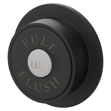 Colore Matt Black Round Traditional Dual Flush Push Button | | Plastic | 72Mm X 72Mm X 85Mm