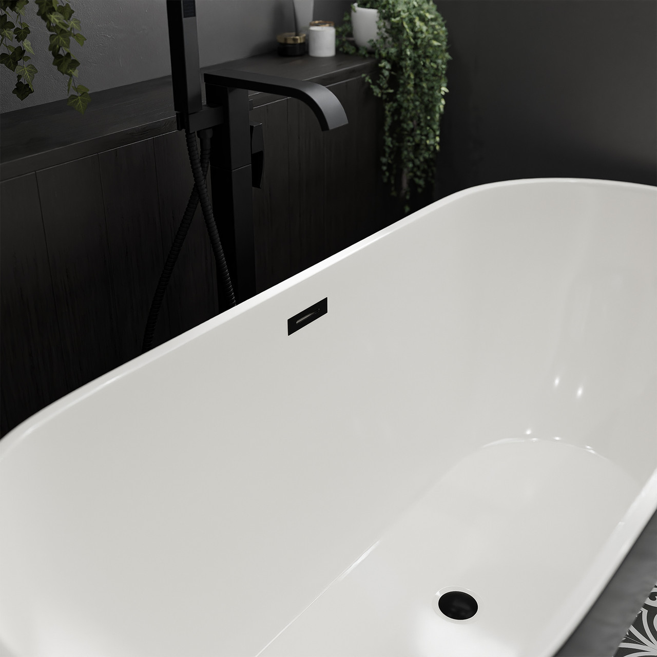 Overflow Insert and Dome Waste Cover for Sharm Cairo and Luxor Freestanding Baths