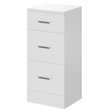 Wholesale Domestic Gloss White Modena 3 Drawer Storage Unit | | Mdf | 350Mm X 300Mm