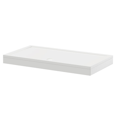 Wholesale Domestic White Pearlstone Rectangular Shower Tray And Plinth | | Acrylic/Stone Resin | 1500Mm X 800Mm X 40Mm