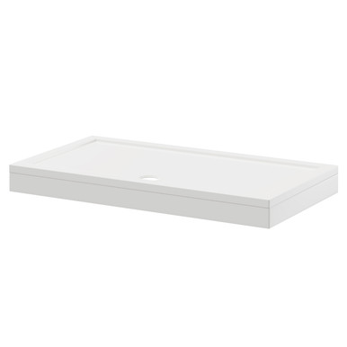 Wholesale Domestic White Pearlstone Rectangular Shower Tray And Plinth | | Acrylic/Stone Resin | 1400Mm X 760Mm X 40Mm
