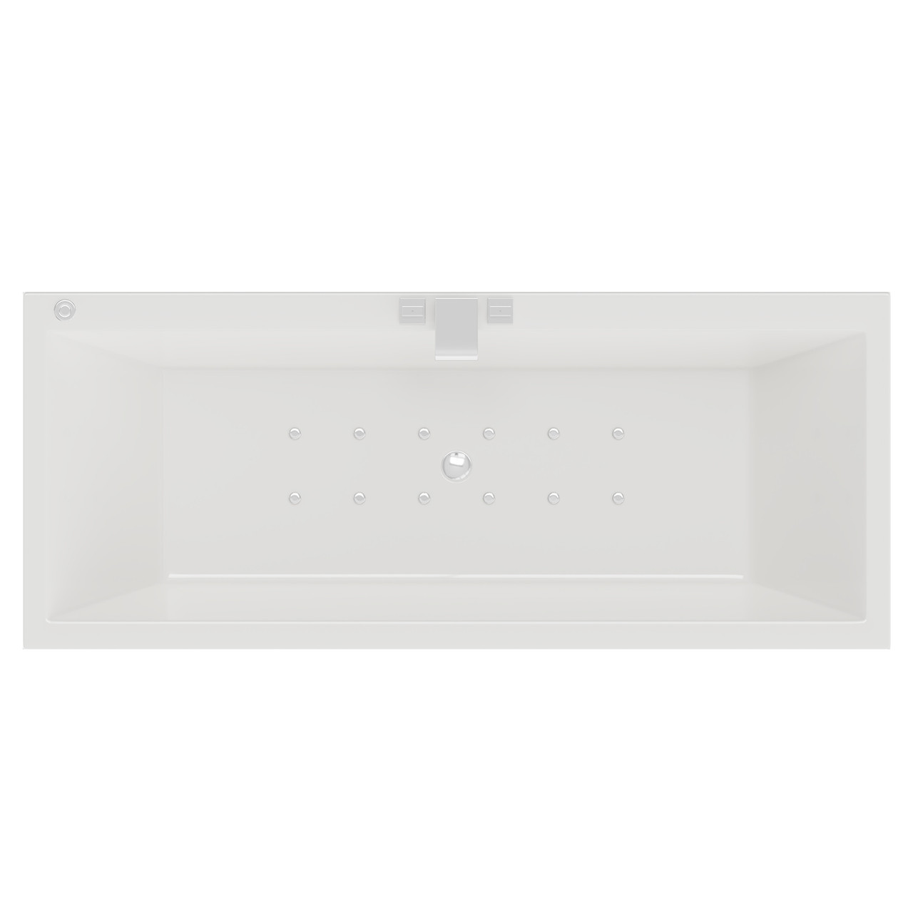 Slim Edge 12 Jet Chrome Easifit Double Ended Spa Bath