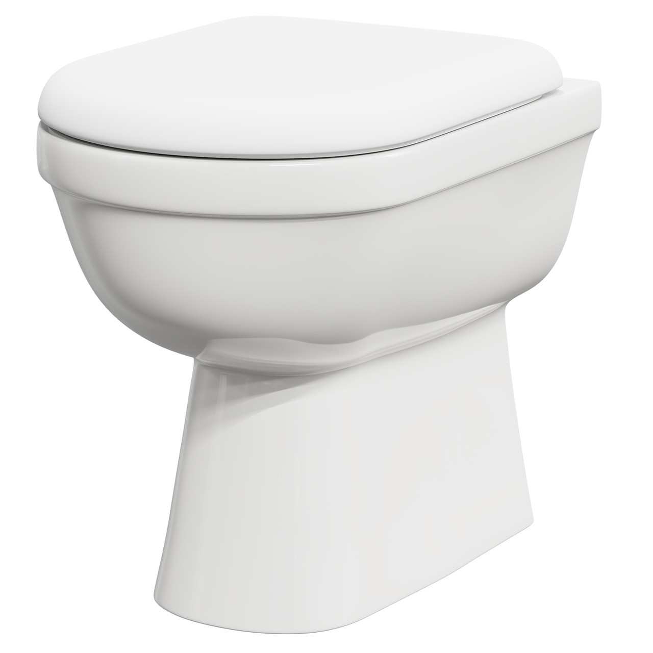 Ideal Comfort Height Back to Wall Toilet Pan with Soft Close Seat