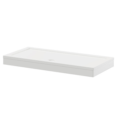 Wholesale Domestic White Pearlstone Rectangular Shower Tray And Plinth | | Acrylic/Stone Resin | 1600Mm X 700Mm X 40Mm