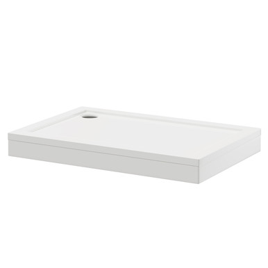 Wholesale Domestic White Pearlstone Rectangular Shower Tray And Plinth | | Acrylic/Stone Resin | 1200Mm X 800Mm X 40Mm