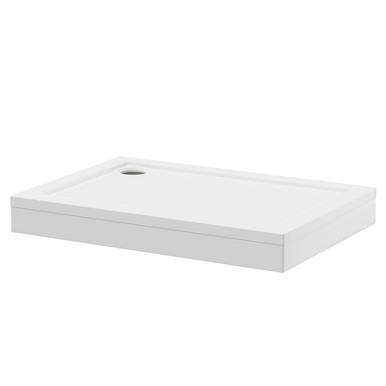 Wholesale Domestic White Pearlstone Rectangular Shower Tray And Plinth | | Acrylic/Stone Resin | 1100Mm X 760Mm X 40Mm