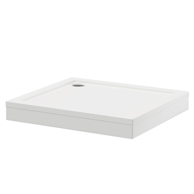 Wholesale Domestic White Pearlstone Rectangular Shower Tray And Plinth | | Acrylic/Stone Resin | 1000Mm X 900Mm X 40Mm