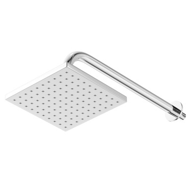 Wholesale Domestic Chrome Cubix Polished Square Fixed Shower Head And Wall Arm | | Stainless Steel | 200Mm X 160Mm X 430Mm