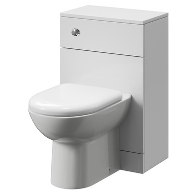 Alexander James Gloss White Toilet Unit And D Shaped Back To Wall Toilet Pan With Soft Close Toilet Seat | | Ceramic | 500Mm