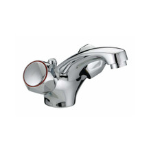 Bristan Club Mono Basin Mixer Tap with Metal Heads and Pop Up Waste, alternate view 2
