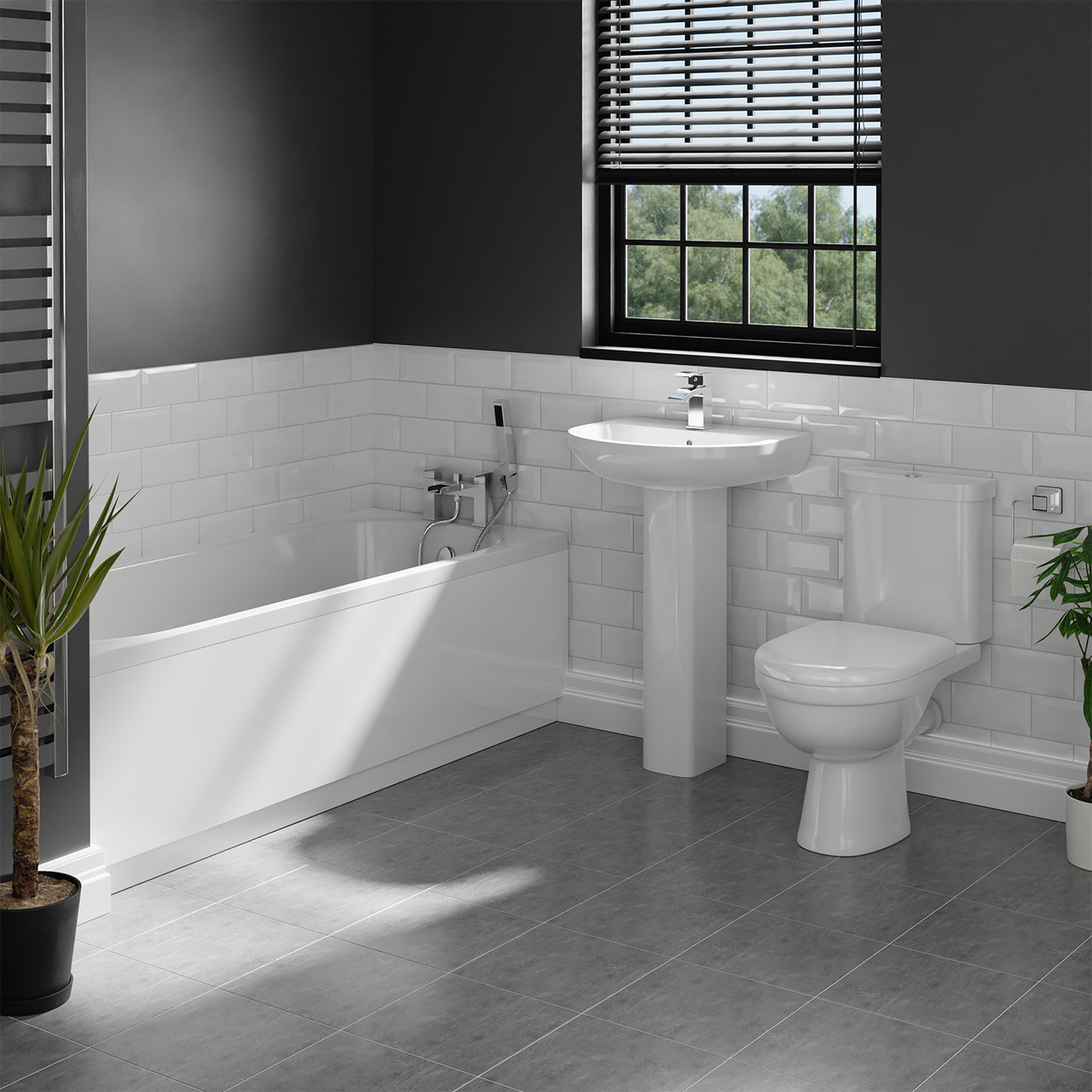 Ideal Straight Bath Standard Bathroom Suite
