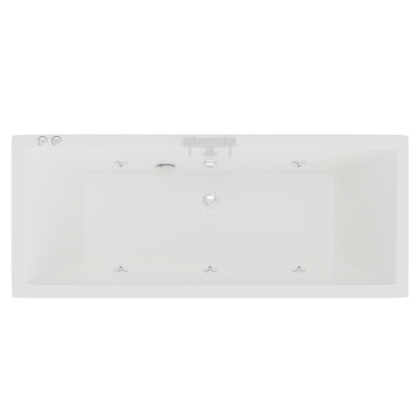 Wholesale Domestic White Square 6 Jet Chrome V-Tec Double Ended Whirlpool Bath | | Acrylic | 1700Mm X 700Mm