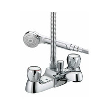 Bristan Club Luxury Bath Shower Mixer with Metal Heads, alternate view 2