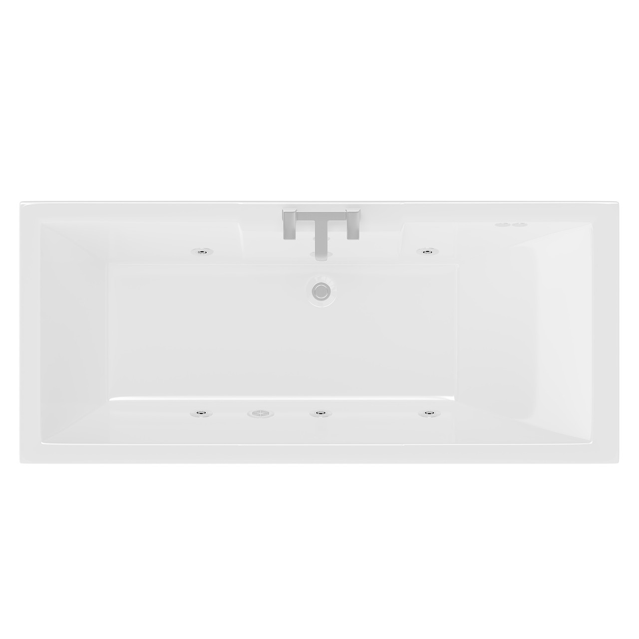 Legend Baths White Legend Left Hand 6 Jet Chrome Flat Jet Single Ended Whirlpool Bath | | Acrylic | 1600Mm X 700Mm