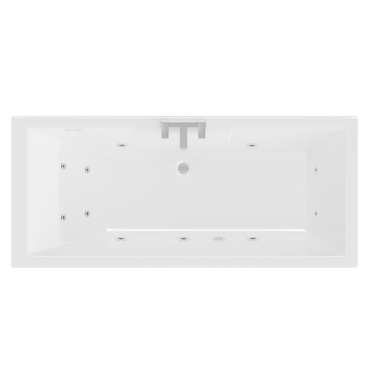 Legend Baths White Legend Right Hand 12 Jet Chrome Flat Jet Single Ended Whirlpool Bath | | Acrylic | 1700Mm X 750Mm