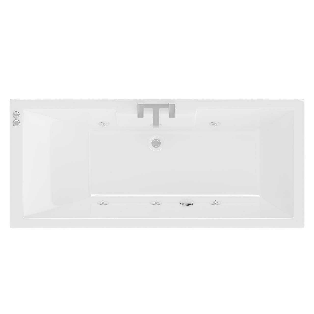 Legend Baths White Legend Right Hand 6 Jet Chrome V-Tec Single Ended Whirlpool Bath | | Acrylic | 1700Mm X 750Mm