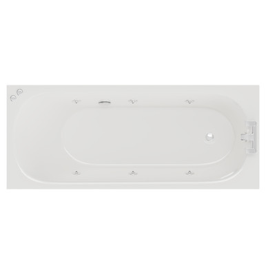 Wholesale Domestic White Compact 6 Jet Chrome V-Tec Single Ended Whirlpool Bath | | Acrylic | 1600Mm X 700Mm