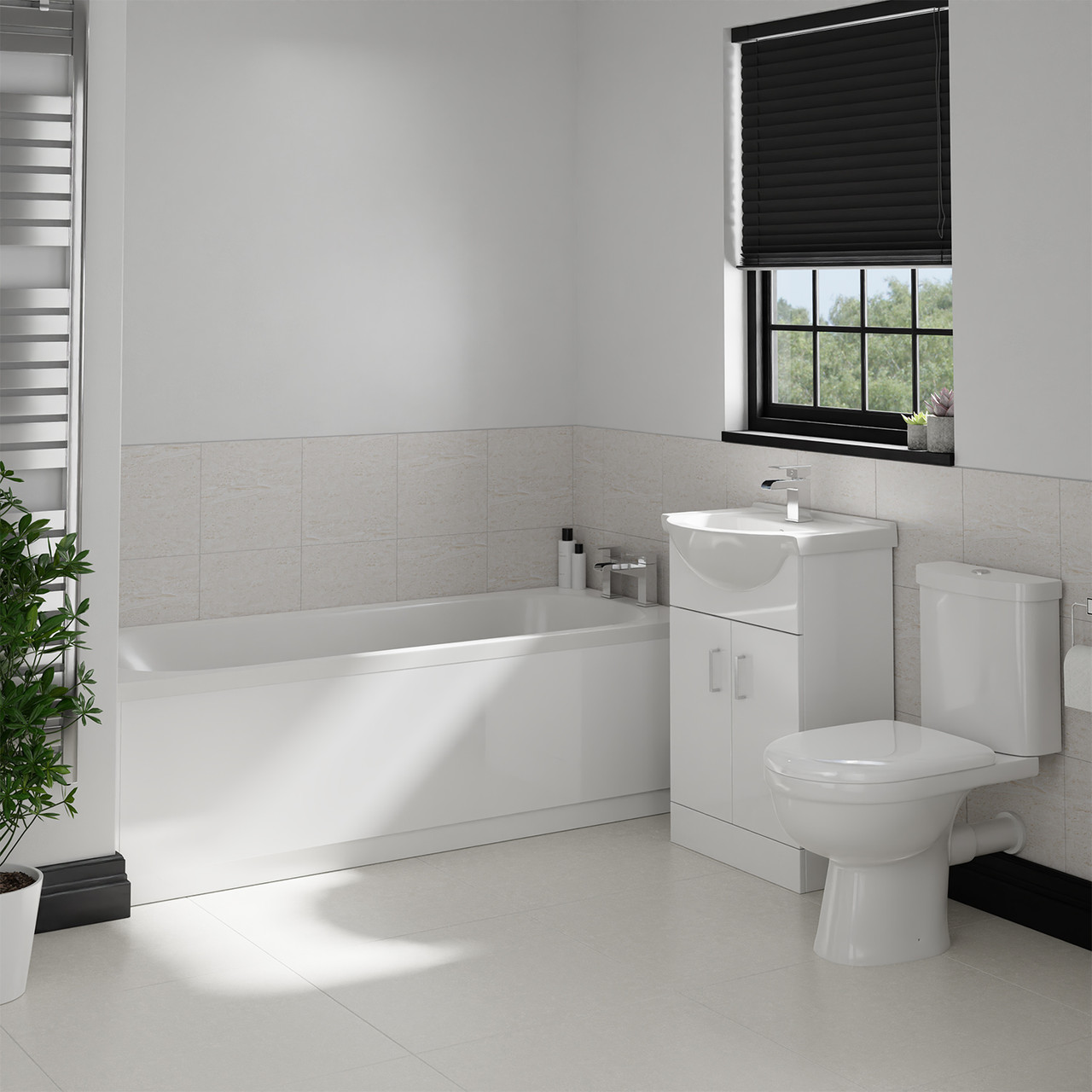 James Straight Bath Bathroom Suite
