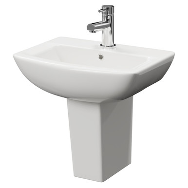 Wholesale Domestic White Ailsa Basin With 1 Tap Hole And Semi Pedestal | | Ceramic | 500Mm