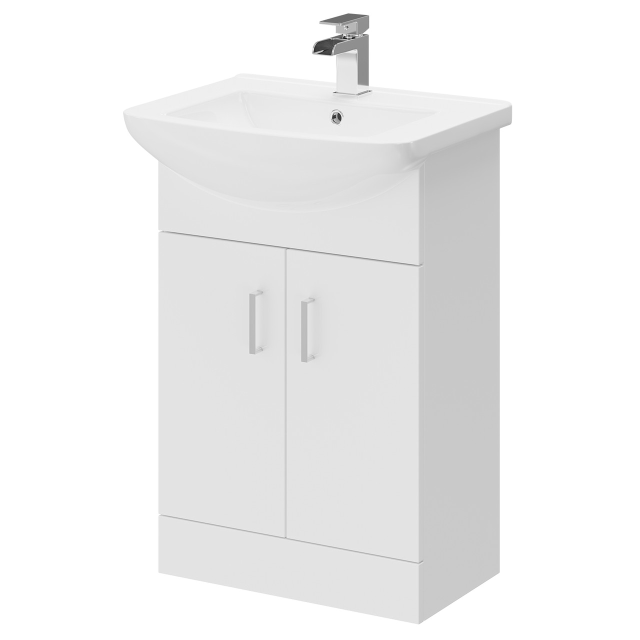 Wholesale Domestic Gloss White Modena Vanity Unit And Basin With 1 Tap Hole | | Mdf | 550Mm
