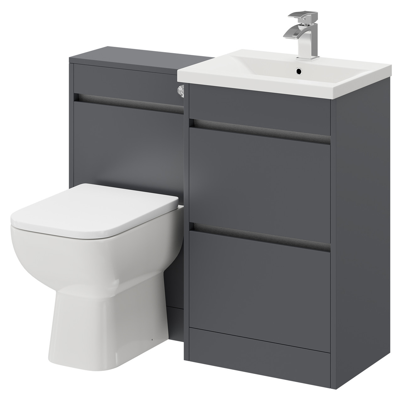 City 2 Drawer Vanity Unit Toilet Suite